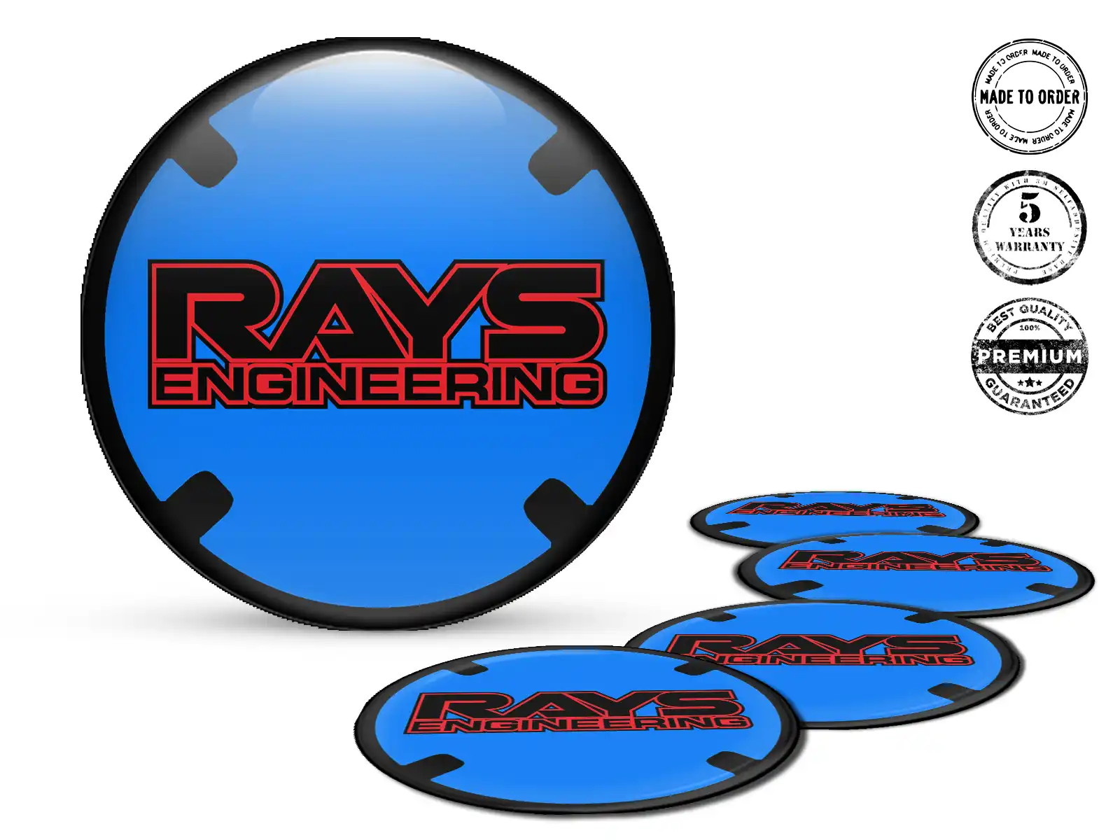 Rays Felgenaufkleber Version Stilvolles gewölbtes Design